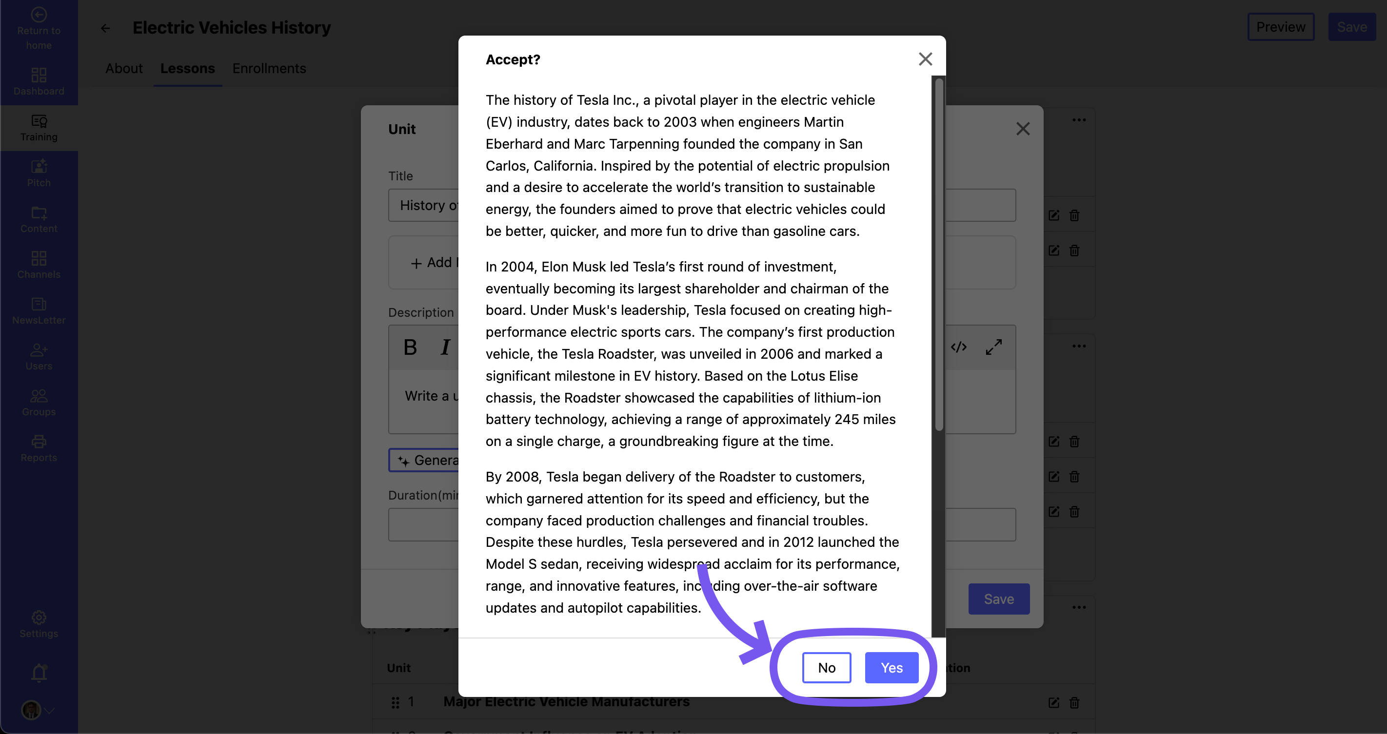 AI Course Generation